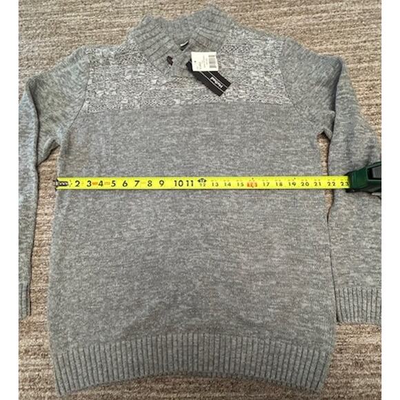 NWT Method Gray Heather Mens Pullover Cowl Sweater Size XL - Picture 4 of 8